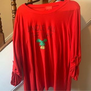 Jingle Bells Joyland Plus Size Christmas Holiday Top